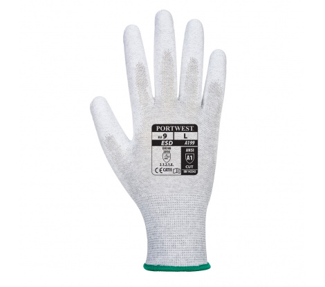 Antistatické rukavice Portwest A199 PU Palm sivé veľ. L/9