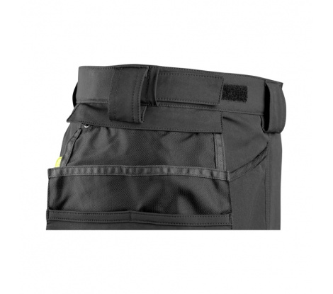 Pánske pracovné nohavice s reflexnými pásmi CXS NAOS čierno-žlté Hi-Viz, veľ. 48