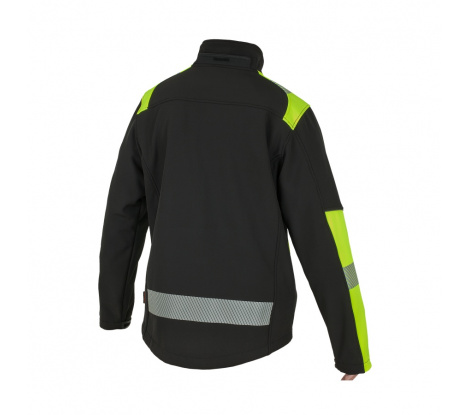 Zimná softshellová reflexná pracovná bunda REFLECTOS JACKET BLACK/YELLOW veľ. 3XL (64-66)